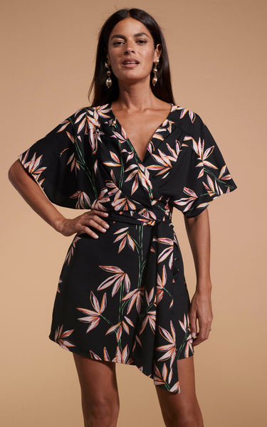 Kimono wrap outlet mini dress