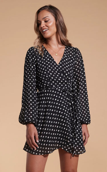 Black & white spotty dress best sale