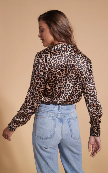 leopard print button shirt