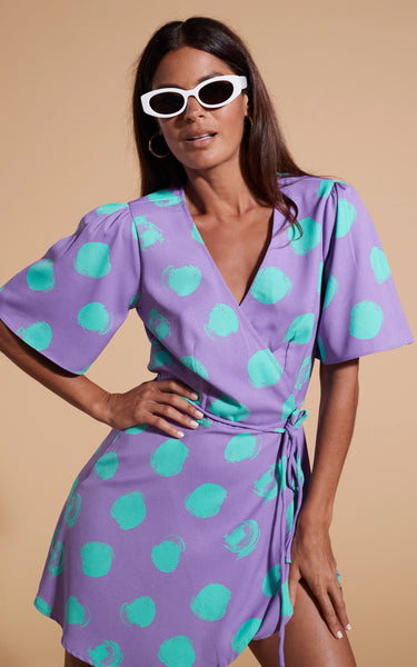 Purple spotty hot sale dress