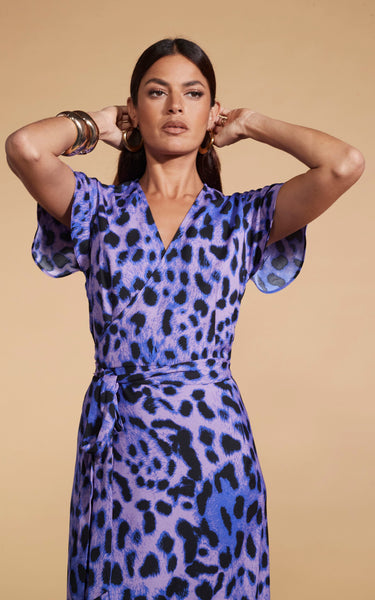 Purple cheetah print dress hotsell