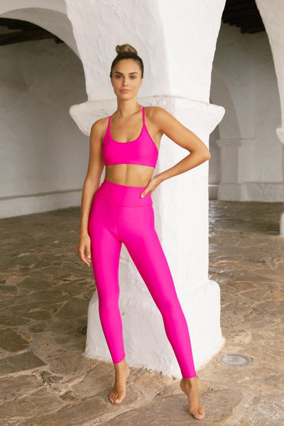 KLL Pink Bright Pattern Yoga Leggings for Women Dance