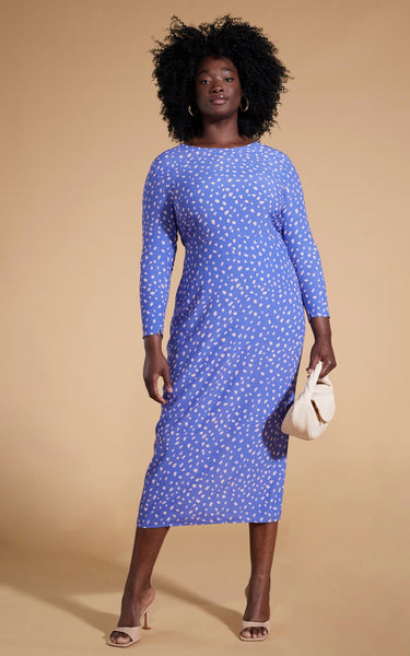 Topshop blue polka hot sale dot dress