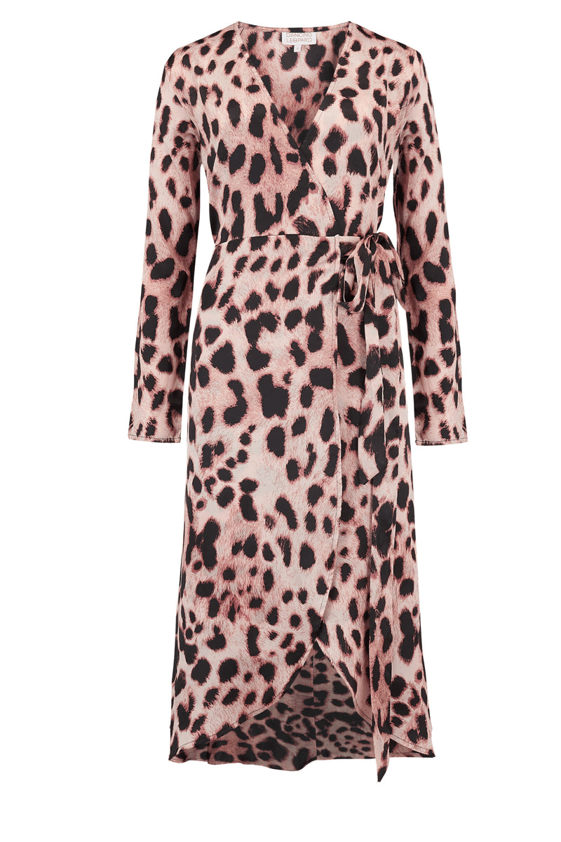 Yondal Dress In Blush Leopard