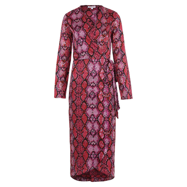 Yondal Dress In Red Snake Print | Dancing Leopard