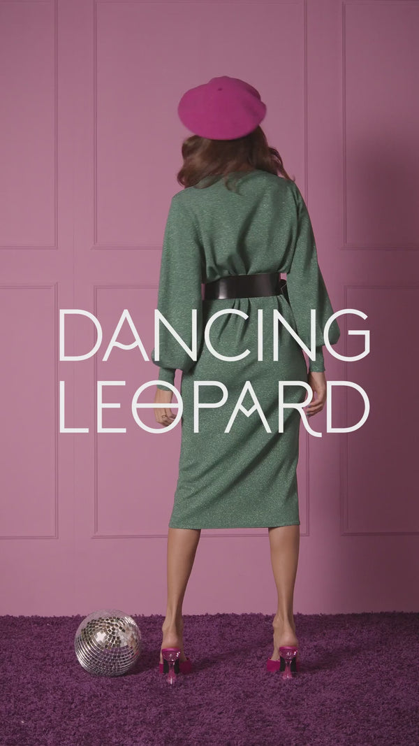 Maggie Jumper Dress in Vivid Green – Dancing Leopard